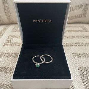 Pandora Birthstone ring set